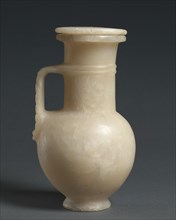 Long-Necked Flask with Strap Handle and Lid, 1401-1353 BC. Creator: Unknown.