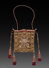 Lord Chancellor's Burse (Purse) with Royal Cypher and Coat of Arms of George III, 1700s. Creator: Unknown.