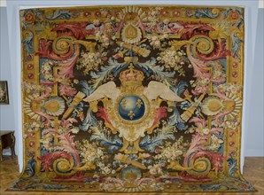 Louis XV Savonnerie Carpet with Royal Arms, c. 1740-1750. Creator: Royal Savonnerie Manufactory, Chaillot Workshops (French, est. 1627); Pierre Josse Perrot (French).