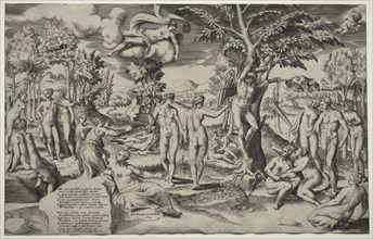 Love in the Elysian Fields, 1563. Creator: Giulio Bonasone (Italian, c. 1510-aft 1576).