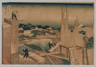 Lumber Yard, 1760-1849. Creator: Katsushika Hokusai (Japanese, 1760-1849).