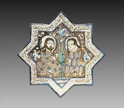 Luster Wall Tile with a Couple, 1266. Creator: Unknown.