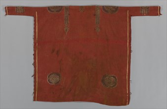 Luxurious Woolen Tunic with Decorated Bands and Roundels, 600s-700s. Creator: Unknown.