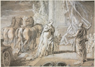 Madame de Maintenon Returning to the Catholic Church [2], 1700s. Creator: Charles Dominique Joseph Eisen (French, 1720-1778).