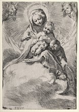 Madonna in the Clouds, c. 1581. Creator: Federico Barocci (Italian, 1528-1612).