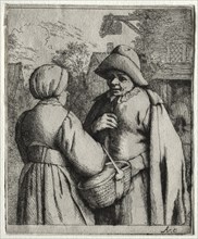 Man and Woman Conversing. Creator: Adriaen van Ostade (Dutch, 1610-1684).
