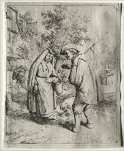 Man Conversing with a Woman. Creator: Adriaen van Ostade (Dutch, 1610-1684).