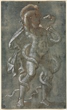Man Entwined by Two Snakes, c. 1527. Creator: Giovanni Antonio da Pordenone (Italian, 1483/84-1539), attributed to.