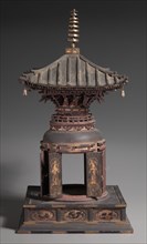 Many-Jeweled Stupa Reliquary (Tahoto shari yoki), early to mid 1300s. Creator: Unknown.