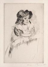 Margot, Resting Arms on Back of Armchair, c. 1903. Creator: Mary Cassatt (American, 1844-1926).