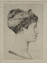 Marie Louise in Profile, 1860. Creator: Jules de Goncourt (French, 1830-1870).