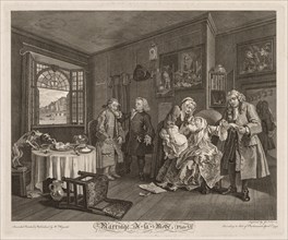 Marriage à la Mode: The Death of the Countess, 1745. Creator: William Hogarth (British, 1697-1764).