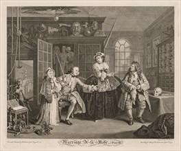 Marriage à la Mode: The Scene with the Quack, 1745. Creator: William Hogarth (British, 1697-1764).