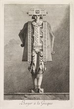 Mascarade à la Grecque: Berger à la Grecque (Plate 5) , 1771. Creator: Benigno Bossi (Italian, 1727-1792).