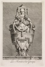 Mascarade à la Grecque: La Mariée à la Grecque (Plate 6), 1771. Creator: Benigno Bossi (Italian, 1727-1792).