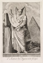 Mascarade à la Grecque: LAuteur des figures à la Grecque (Plate 10), 1771. Creator: Benigno Bossi (Italian, 1727-1792).