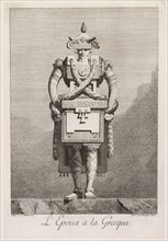 Mascarade à la Grecque: LEpoux à la Grecque (Plate 7), 1771. Creator: Benigno Bossi (Italian, 1727-1792).