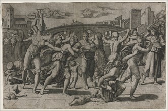 Massacre of the Innocents without the Fir Tree, ca. 1513-15. Creator: Marcantonio Raimondi (Italian, 1470/82-1527/34).
