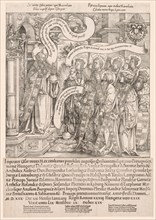 Maximilian Presented by His Patron Saints to the Almighty, 1519. Creator: Hans Springinklee (German, 1540).