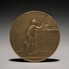 Medal (reverse), 1800s. Creator: Jules Dupré (French, 1811-1889).