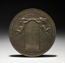 Medal (reverse), 1878. Creator: Eugène André Oudiné (French, 1810-1887).