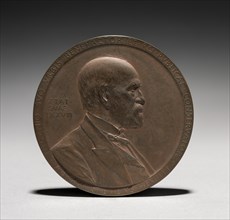 Medal: Abram Stevens Hewitt (obverse), 1875-1925. Creator: Louis-Oscar Roty (French, 1846-1911).