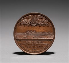 Medal: Commemorating the Centennial International Exhibition, 1876 (reverse), 1876. Creator: Unknown.