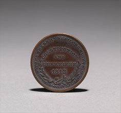 Medal: Constitution and Guerriere, 1812 (reverse), 1812. Creator: Unknown.
