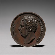 Medal: Eugene Verboeckhoven (obverse), 1800s. Creator: Unknown.