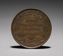 Medal: Guiseppe Rossi Pittore (reverse). Creator: Luigi Cossa (Italian, 1789-1867).