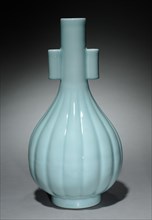 Melon-Shaped Fluted Vase, 1736-1795. Creator: Unknown.