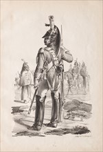 Military Costumes: Grenadier of the Royal Guard , 1814-18. Creator: Nicolas Toussaint Charlet (French, 1792-1845).
