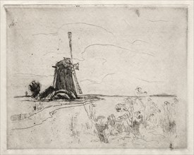Mill and Weeds, Holland. Creator: John Henry Twachtman (American, 1853-1902).