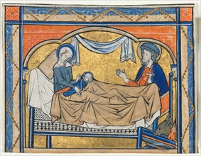 Miniature Excised from a Psalter: The Nativity, c. 1270. Creator: Unknown.