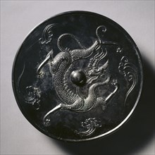 Mirror with a Coiling Dragon, 700s. Creator: Unknown.