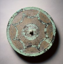 Mirror with Continuous Arcs against Whorl Pattern, 3rd Century BC. Creator: Unknown.