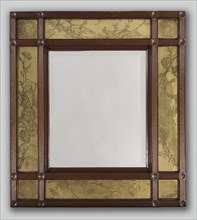 Mirror with Ornamented Frame, 1886. Creator: M. Louise McLaughlin (American, 1847-1939).