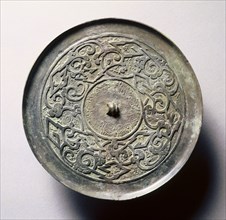 Mirror with Serpentine Interlaces and Angular Meanders, early 5th-late 3rd century BC. Creator: Unknown.