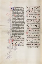Missale: Fol. 111v; contains some music as part of Palm Sunday liturgy, 1469. Creator: Bartolommeo Caporali (Italian, c. 1420-1503).