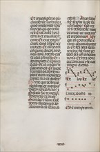 Missale: Fol. 128v: contains music for "Hely Hely Lama etc." within St. Mattion Passion, 1469. Creator: Bartolommeo Caporali (Italian, c. 1420-1503).