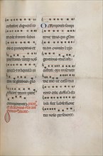 Missale: Fol. 146: Music for various prayers..., 1469. Creator: Bartolommeo Caporali (Italian, c. 1420-1503).