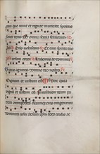 Missale: Fol. 154: Music for "Exultet", 1469. Creator: Bartolommeo Caporali (Italian, c. 1420-1503).