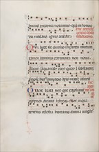 Missale: Fol. 156v: Music for "Exultet", 1469. Creator: Bartolommeo Caporali (Italian, c. 1420-1503).