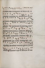 Missale: Fol. 157: Music for "Exultet", 1469. Creator: Bartolommeo Caporali (Italian, c. 1420-1503).