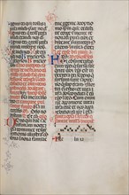Missale: Fol. 171: Music for "Alleluia" etc. at beginning of Easter, 1469. Creator: Bartolommeo Caporali (Italian, c. 1420-1503).