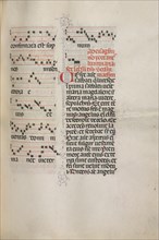 Missale: Fol. 172: Music for "Alleluia" etc. at beginning of Easter, 1469. Creator: Bartolommeo Caporali (Italian, c. 1420-1503).