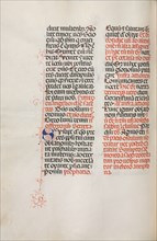 Missale: Fol. 172v: Music for "Alleluia" etc. at beginning of Easter, 1469. Creator: Bartolommeo Caporali (Italian, c. 1420-1503).