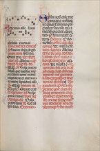 Missale: Fol. 173: Music for "Alleluia" etc. at beginning of Easter, 1469. Creator: Bartolommeo Caporali (Italian, c. 1420-1503).