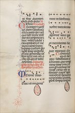 Missale: Fol. 177v: Music for various ordinary prayers, 1469. Creator: Bartolommeo Caporali (Italian, c. 1420-1503).