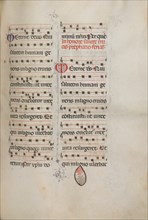 Missale: Fol. 182: Music for various ordinary prayers, 1469. Creator: Bartolommeo Caporali (Italian, c. 1420-1503).